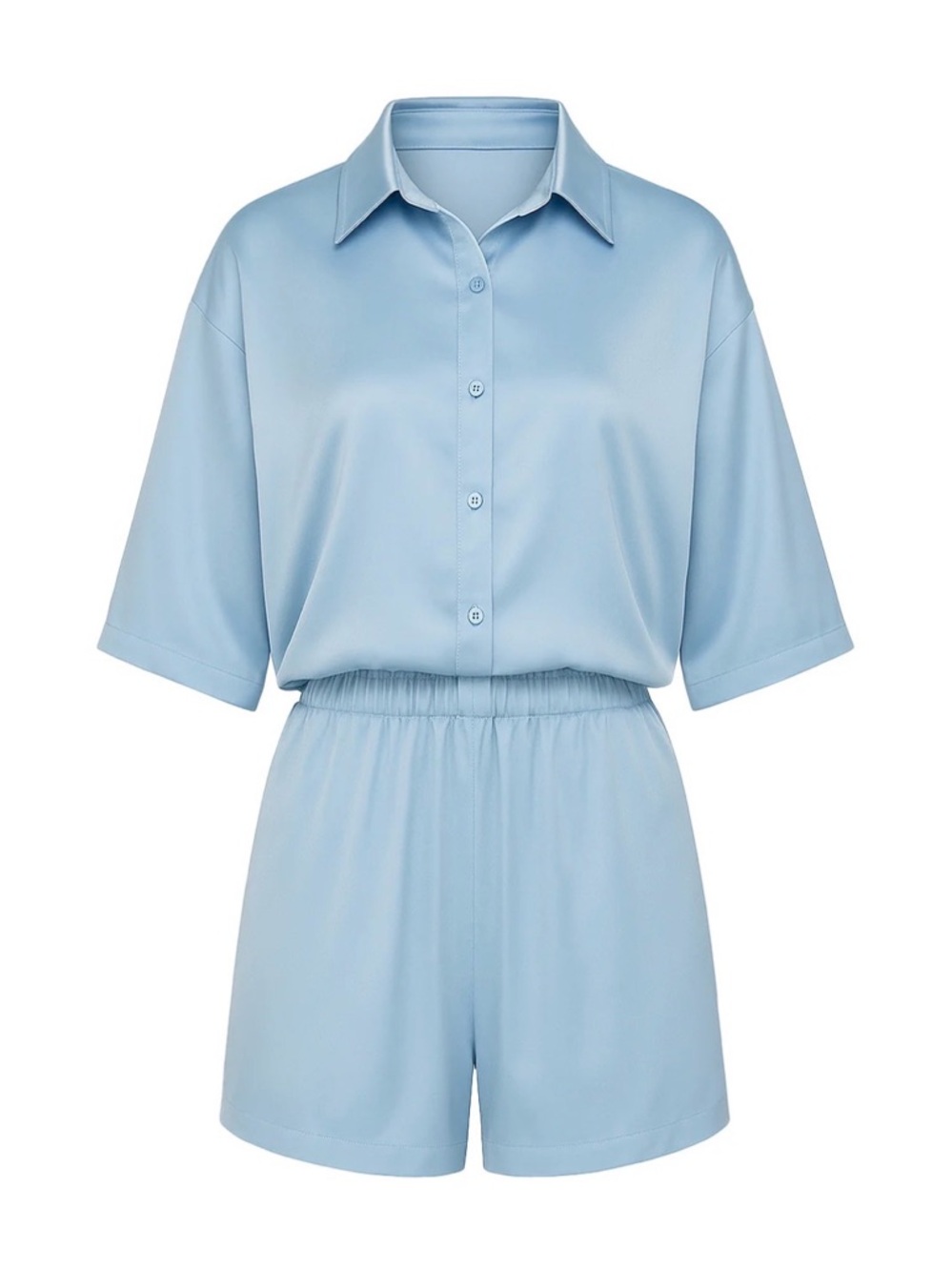 RIVIR Satin Blouse & Shorts Set - Picture 3 of 3
